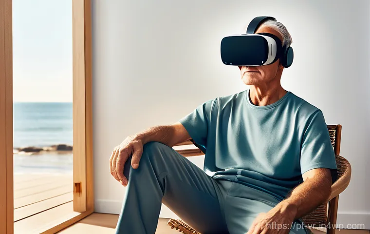 가상현실 기반 심리치료의 임상 적용 - **Prompt 1: Overcoming Aerophobia in VR Therapy**
    "A young adult, possibly a woman in her late 2...