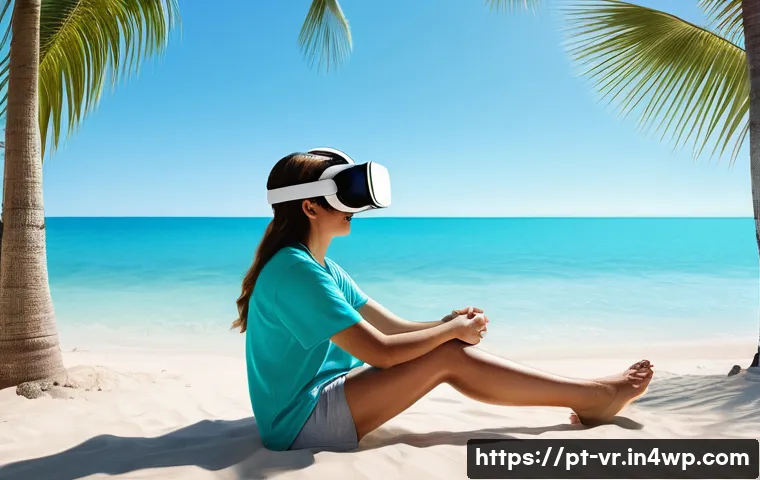 VR 치료의 실제 효과 사례 및 분석 - **Image Prompt: Serene VR Oasis for Chronic Pain Relief**
A person, appearing to be in their lat...